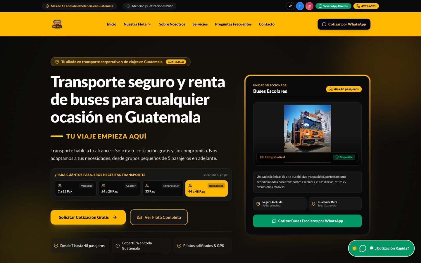 Sitio web de MRS BUSES