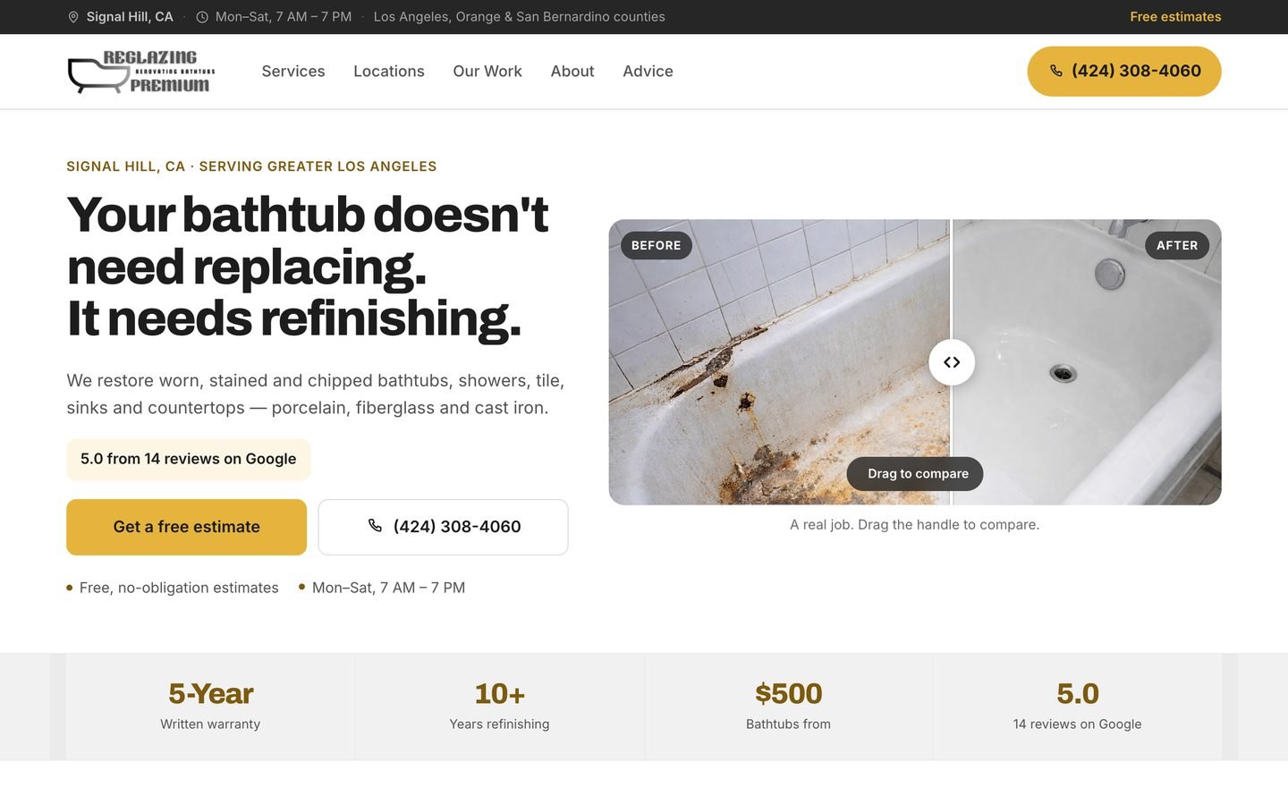 Sitio web de PREMIUM REGLAZING